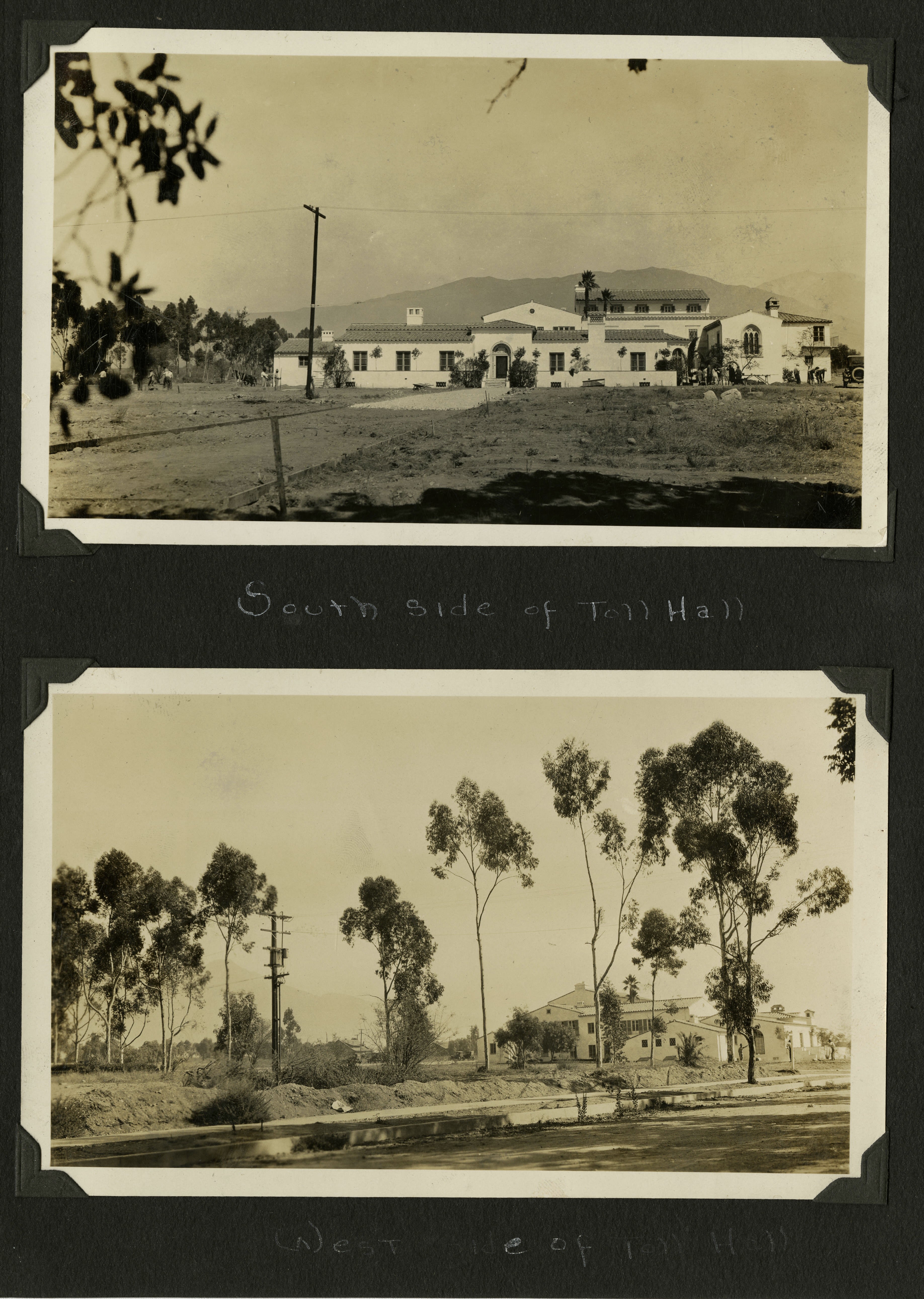 Eleanor Joy Toll residence hall and the surrounding streets on Scripps College's campus.