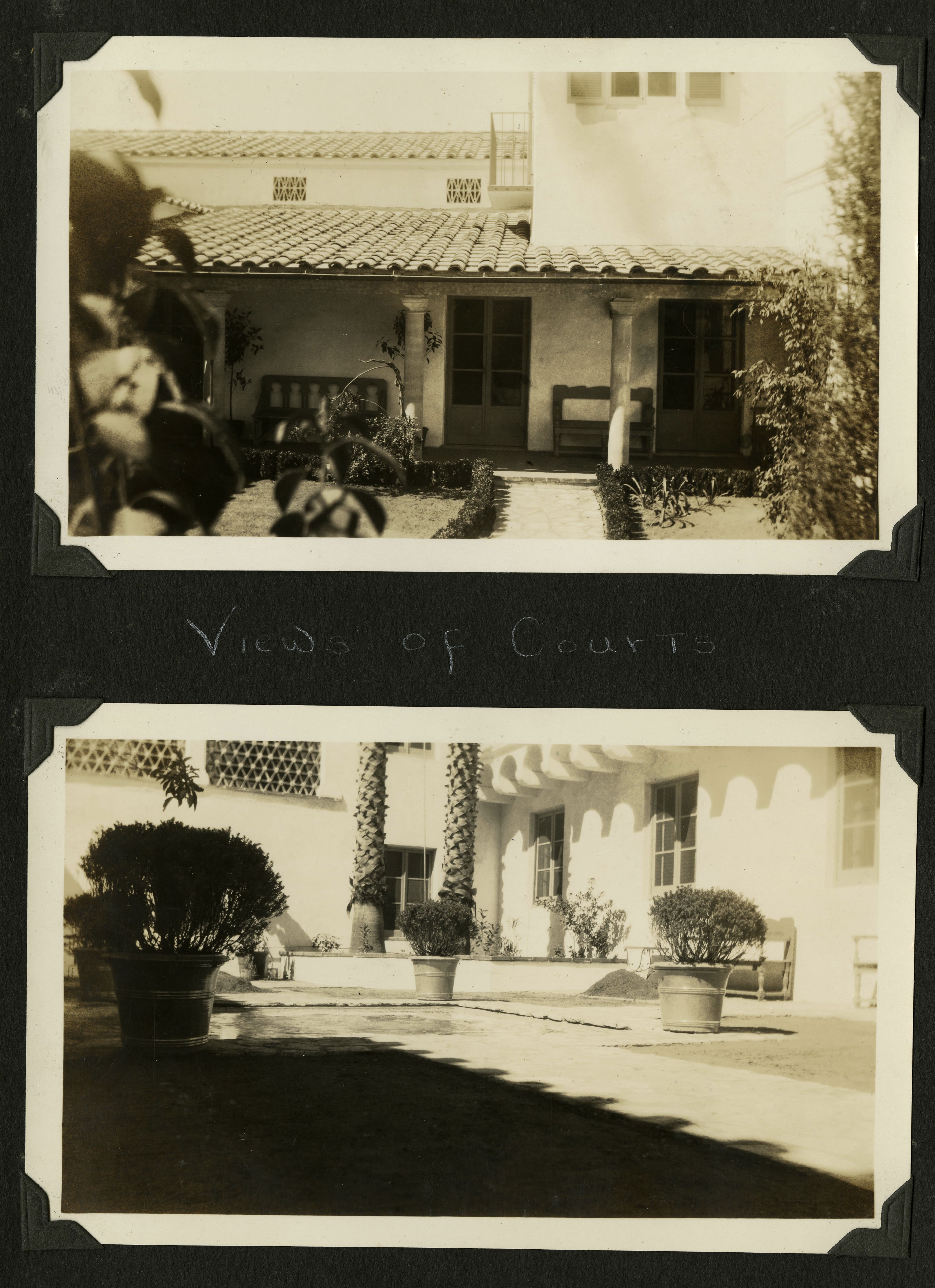 Toll Hall courtyard on Scripps College's campus.